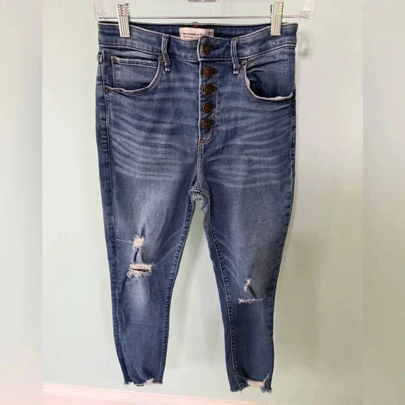 Abercrombie & Fitch curve love high rise super skinny ankle - Picture 1 of 10